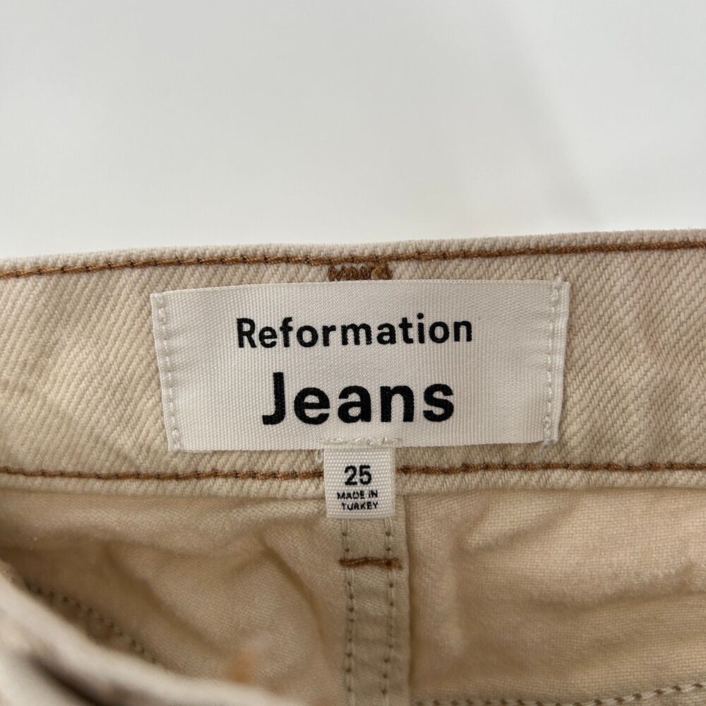 REFORMATION *Flawed* Cynthia High Rise Straight Leg Rigid Denim Jeans Size 25 - Picture 8 of 11